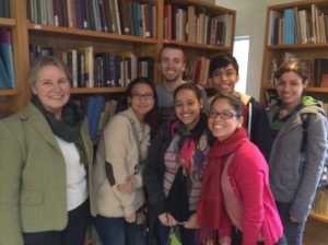 Theology students from St. Peter's University, Jersey City, NJ with Prof. Susan Graham, Associate Professor of Theology on "pilgrimage" at the Zohrab Center.