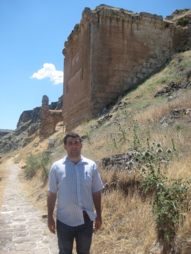 Deacon Christopher Sheklian at the Armenian fortress of Hromkla in Turkey. He will lecture at the annual Saints Vartanants commemoration at the Armenian Diocese in New York.